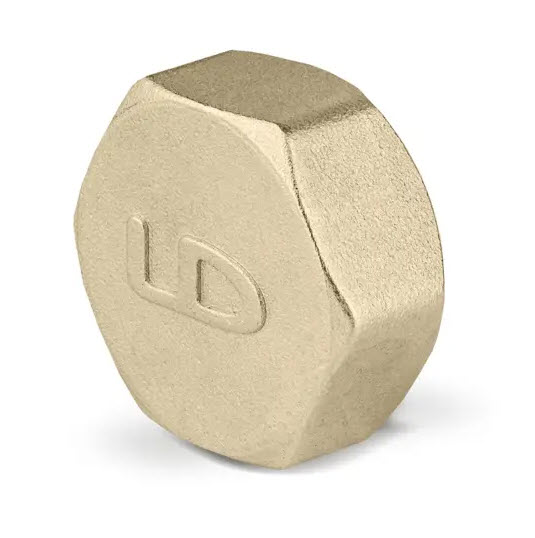 Заглушка на трубу LD Pride (1 1/4") ВР латунь никель (56)