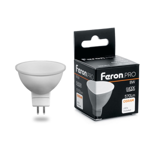 Лампа светодиодная 8Вт 6400K GU5.3 Feron Pro (10)
