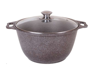 Кастрюля 3,0л Мрам. ст/кр а/п кофейный мрамор (3) кмк32а
