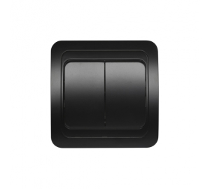Выключатель Черный Скрытой установки 2 клав Марс (10)