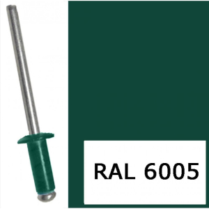Заклёпка 4,0*10 RAL 6005 (зеленый мох) аллюм.-сталь (300/1000)