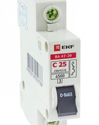 Автоматический выключатель 1P 32А 4.5kA ВА47-29 ЭКФ Basic (12)