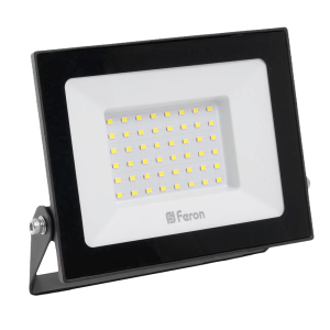 Прожектор светодиодный 2835 SMD 50W 6400K IP65 AC220V/50Hz, черный  с матовым стеклом, LL-921 (_20_)
