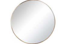 Зеркало Круг 60см в алюминиевой раме золото