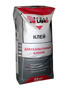 Клей для газобетона 25кг ГАЗОБЕТОН-1 Krasland (48)