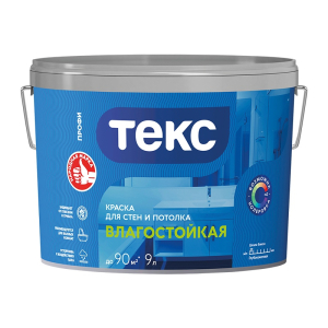 Краска ТЕКС Профи В/д Влагостойкий Супербелая Матов. 9л=14кг (1/44)