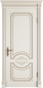 Дверь Милана Слоновая кость патина капучино 3D ПГ700 (Ivory)