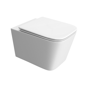 Унитаз подвесной DUE-TOR безободк. сист.смыва "Торнадо", сид. soft close BB5171CH-TOR/SC