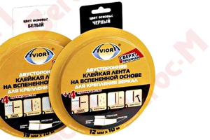 Дв.сверхпроч. кл. лента 25мм*10м на вспен.осн.д/крепл.зеркал белая (36)