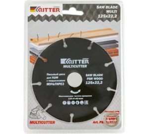 Диск пильный Ritter Multi 125х22,2х1,0 (с твердосплавным напыл: по дереву, пластику, газосил (50)