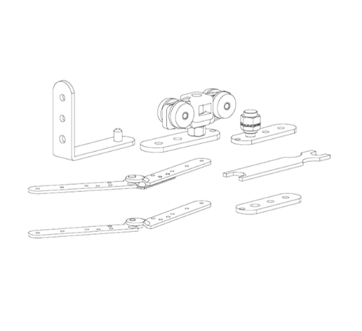 Комплект роликов для двери Книжка 1133-1137, до 30кг