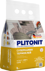 Клей плиточный 5кг термостойкий  суперкамин Плитонит (4/168)