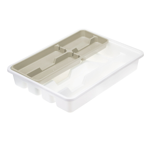 Лоток д/столовых приборов 2-х уровневый 310*400*70мм Латте (11) М1146