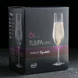 Набор бокалов для шампанского TULIPA OPTIC 6шт 170мл