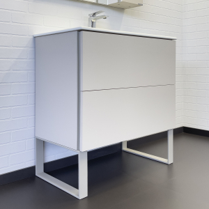 Тумба Бильбао-80Н серый шёлк + рак. COMFORTY 80E (1)