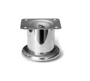 Опора мебельная 50*50 с металлической площадкой, хром (100)