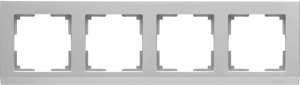 Рамка Stark Серебряный 4-х местная  Werkel W0041806 (10)