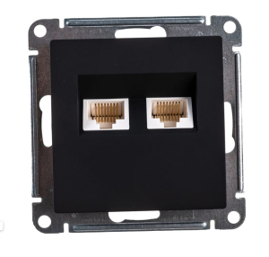 Карбон розетка компьютерная 2-м AtlasDesign RJ45 кат.5E механизм SE ATN001085 (10)