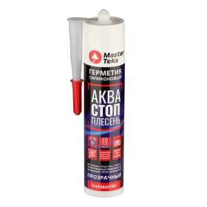 Герметик силиконовый MasterTeks ProfiMaster акваСТОПплесень 280 мл прозрачный (12)
