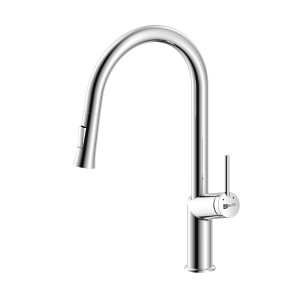 Смеситель "Minima" для кухни с вытяжным изливом, хром(_5_)