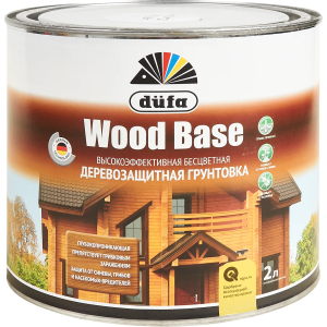 Грунтовка деревозащитная Dufa WOOD BASE бесцветный 2л (1)