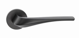 Ручка дверная Puerto SLIM 06 "Соффиони", кругл накл, черный (20)