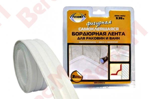 Лента Фигурная самоклеящаяся бордюрная д/рак и ванн 3,35м (10)