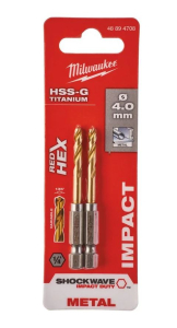 Сверло по металлу RedHEX  HSS-TiN 4.0мм (2шт/уп)