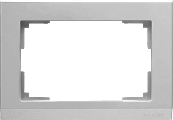 Рамка Stark Серебряный для двойной розетки W0081806 (10)