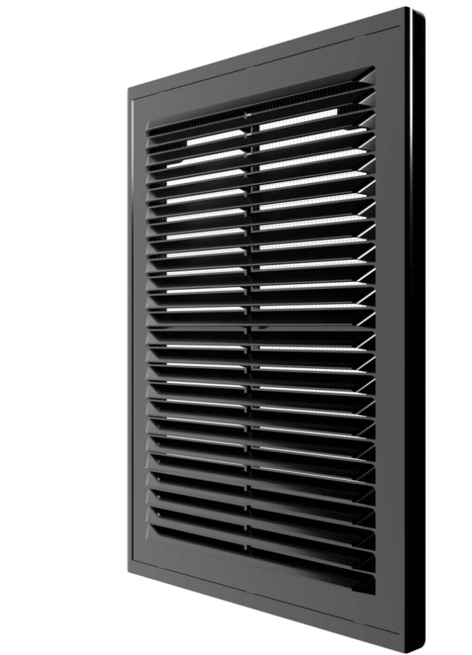 Решетка вентиляционная Р сетка разъемная 185х255 пластик Black ERA (40)