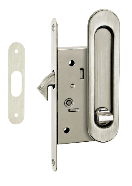 Ручки для раздвижных дверей с замком РЕНЦ, SN никель матовый (20)