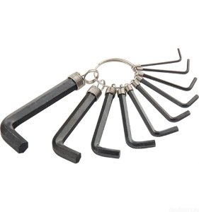 Набор ключей имбусовых TORX 10 шт.: T10,15,20,25,27,30,40,45,50, оксидиров на кольце// Sparta (20)