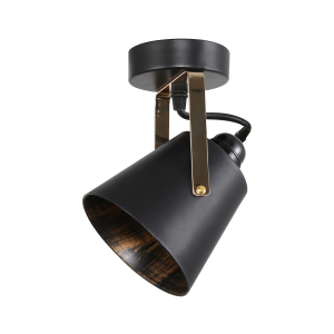 Светильник потолочный 10223/1BK+FG BK