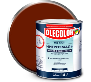 Нитроэмаль НЦ-132 Красно-коричневый 0,7кг Olecolor Глянц. (14)