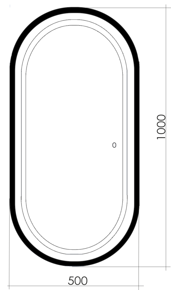 Виола-лофт 500х1000 (Сенсорный выключатель, рама пластик, гор-вер_сх_верт