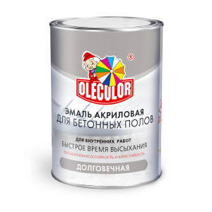 Эмаль акриловая для бетонных полов серый (3.5 кг) Olecolor (4)