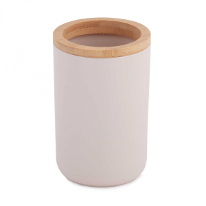 Стакан д/зубных щеток "Бамбук" бежевый (18) М8053