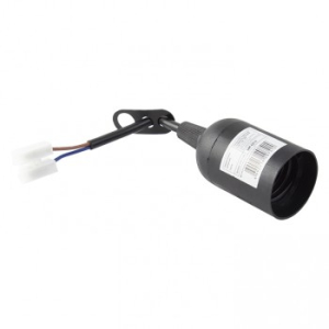 Патрон Е27 подвесной с клеммной колодкой пластик черный EKF PROxima (50)