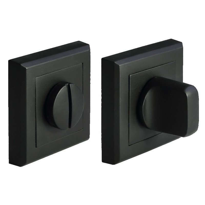 Завертка сантехн на квадр планке, RAP WC-S BL, черный