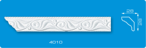 Плинтус потолочный 1,3м 4010 (100)