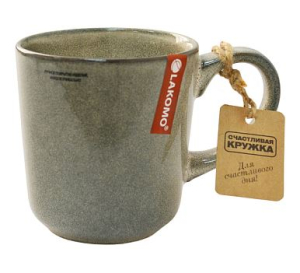 Кружка 425мл, "Glaze"  цв.зеленый