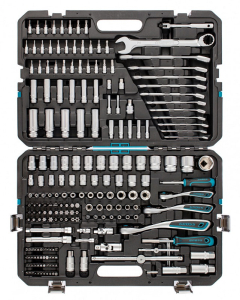 Набор инструментов Gross, 216 предметов 1/2", 3/8", 1/4", CrV, 120 зубьев (1)