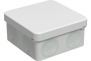 Коробка распред.о/п, 2К, HF, УФ 80х80х40мм IP66 (60 шт) цвет-серый