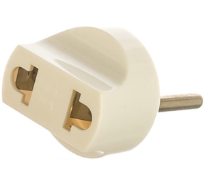 Сетевой переходник универсальный 250V, 6A полипропилен, белый, ADP6-04-20 (10)