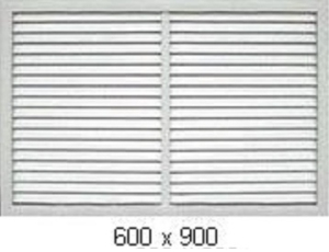 Решетка ПВХ рад 600х900 бел (1уп/5)(_1/5_)