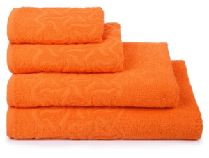 Полотенце махровое размером 30*70 см 100 % хлопок цв. 17-1350 оранжевый