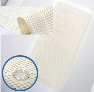 Коврик для ванны с присосками "Лотос" (массажный) 43х90 см белый