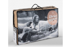 Одеяло Овечья шерсть 200х220 ВС хлопок/пэ (Ивш)