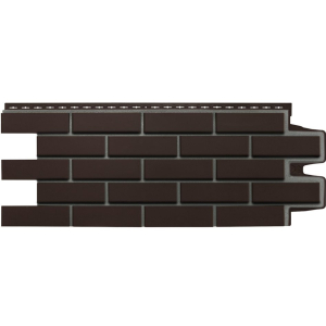 Панель фасадная Клинкерный кирпич Design шоколадный 968*390мм (шов RAL 7006) (10)