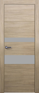Дверь Дуб серо-зеленый 703 ДО 21- 7 (пр/л), мех.замок, (600мм) СтеклоСильвер